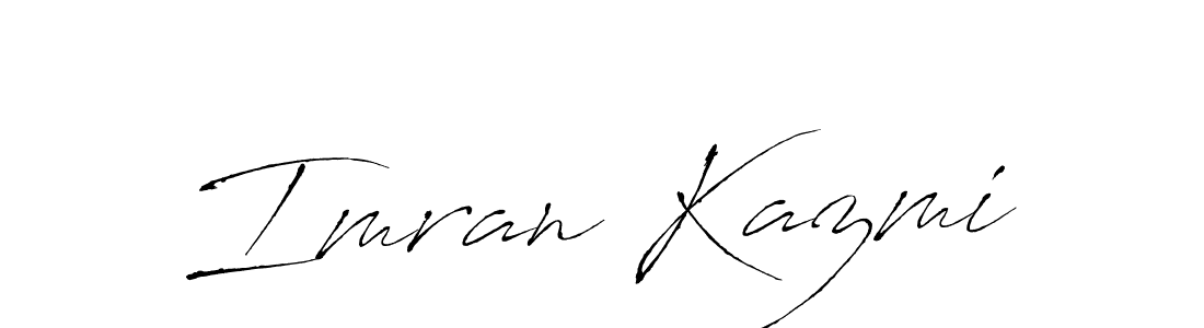 Create a beautiful signature design for name Imran Kazmi. With this signature (Antro_Vectra) fonts, you can make a handwritten signature for free. Imran Kazmi signature style 6 images and pictures png
