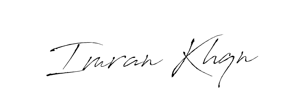 Make a beautiful signature design for name Imran Khqn. With this signature (Antro_Vectra) style, you can create a handwritten signature for free. Imran Khqn signature style 6 images and pictures png