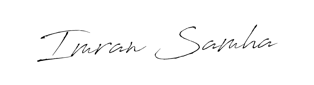 How to make Imran Samha signature? Antro_Vectra is a professional autograph style. Create handwritten signature for Imran Samha name. Imran Samha signature style 6 images and pictures png