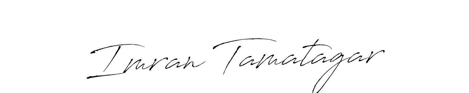Antro_Vectra is a professional signature style that is perfect for those who want to add a touch of class to their signature. It is also a great choice for those who want to make their signature more unique. Get Imran Tamatagar name to fancy signature for free. Imran Tamatagar signature style 6 images and pictures png