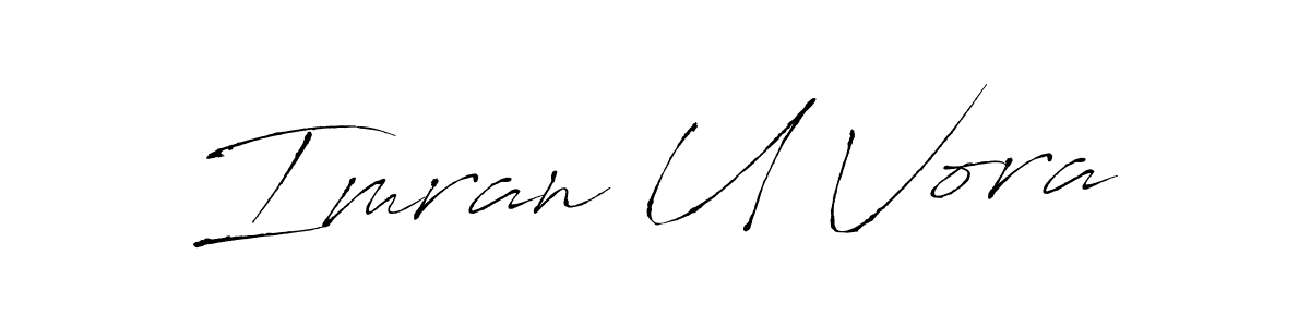 if you are searching for the best signature style for your name Imran U Vora. so please give up your signature search. here we have designed multiple signature styles  using Antro_Vectra. Imran U Vora signature style 6 images and pictures png