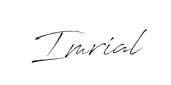 Make a beautiful signature design for name Imrial. With this signature (Antro_Vectra) style, you can create a handwritten signature for free. Imrial signature style 6 images and pictures png