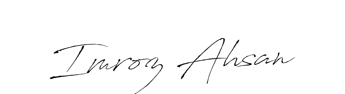 Similarly Antro_Vectra is the best handwritten signature design. Signature creator online .You can use it as an online autograph creator for name Imroz Ahsan. Imroz Ahsan signature style 6 images and pictures png