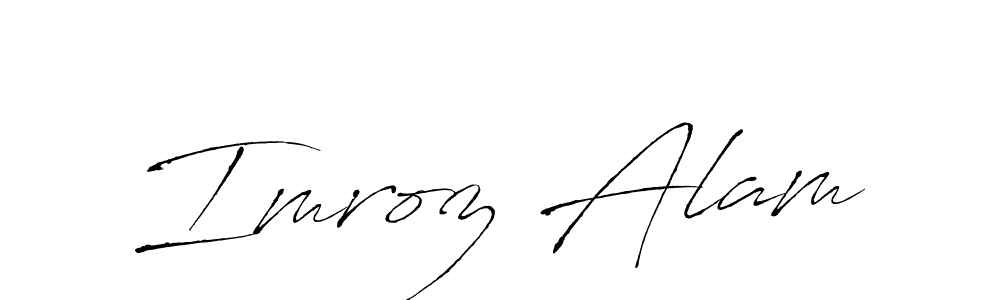 Also You can easily find your signature by using the search form. We will create Imroz Alam name handwritten signature images for you free of cost using Antro_Vectra sign style. Imroz Alam signature style 6 images and pictures png