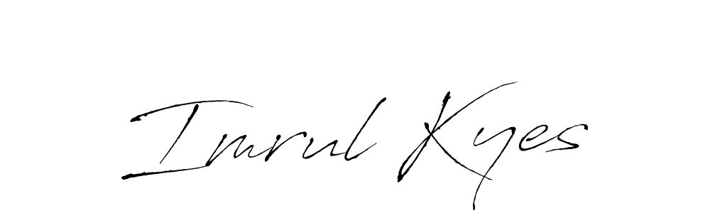 How to make Imrul Kyes signature? Antro_Vectra is a professional autograph style. Create handwritten signature for Imrul Kyes name. Imrul Kyes signature style 6 images and pictures png