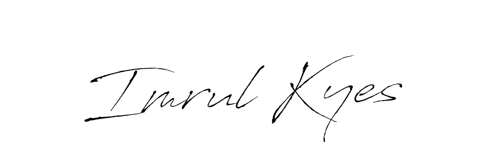 How to make Imrul Kyes signature? Antro_Vectra is a professional autograph style. Create handwritten signature for Imrul Kyes name. Imrul Kyes signature style 6 images and pictures png