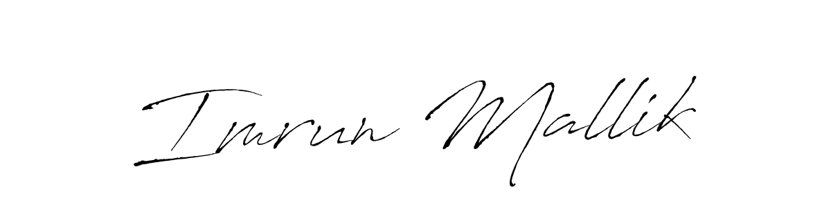 Make a beautiful signature design for name Imrun Mallik. With this signature (Antro_Vectra) style, you can create a handwritten signature for free. Imrun Mallik signature style 6 images and pictures png