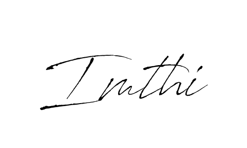 The best way (Antro_Vectra) to make a short signature is to pick only two or three words in your name. The name Imthi include a total of six letters. For converting this name. Imthi signature style 6 images and pictures png