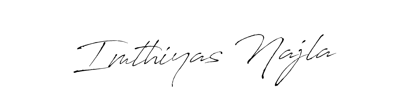 Make a beautiful signature design for name Imthiyas Najla. With this signature (Antro_Vectra) style, you can create a handwritten signature for free. Imthiyas Najla signature style 6 images and pictures png