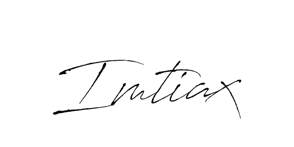 Make a beautiful signature design for name Imtiax. With this signature (Antro_Vectra) style, you can create a handwritten signature for free. Imtiax signature style 6 images and pictures png