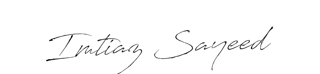 How to make Imtiaz Sayeed name signature. Use Antro_Vectra style for creating short signs online. This is the latest handwritten sign. Imtiaz Sayeed signature style 6 images and pictures png