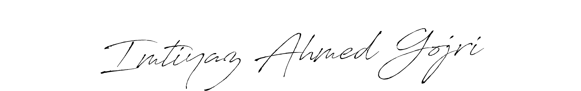 This is the best signature style for the Imtiyaz Ahmed Gojri name. Also you like these signature font (Antro_Vectra). Mix name signature. Imtiyaz Ahmed Gojri signature style 6 images and pictures png