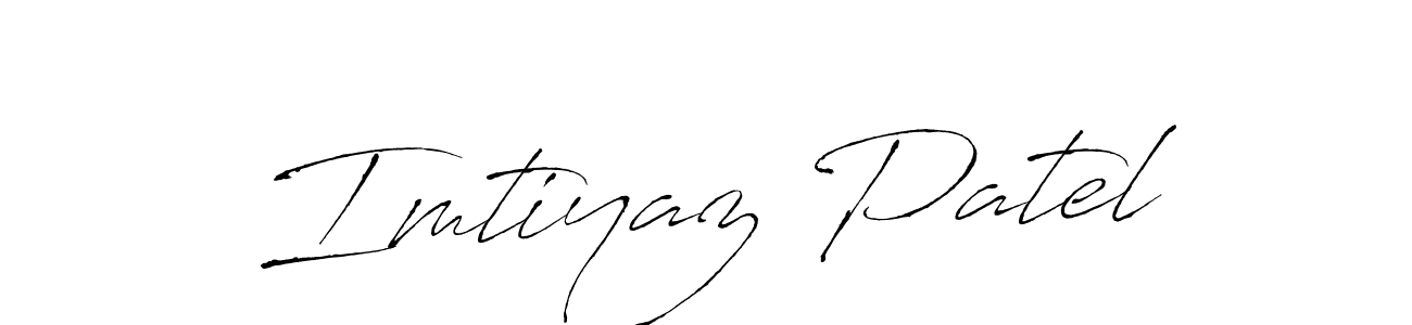 How to make Imtiyaz Patel name signature. Use Antro_Vectra style for creating short signs online. This is the latest handwritten sign. Imtiyaz Patel signature style 6 images and pictures png