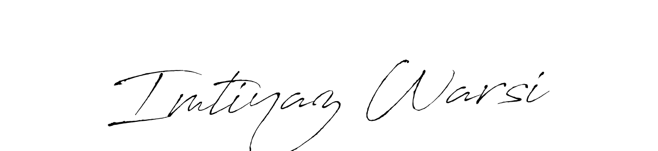 How to make Imtiyaz Warsi name signature. Use Antro_Vectra style for creating short signs online. This is the latest handwritten sign. Imtiyaz Warsi signature style 6 images and pictures png