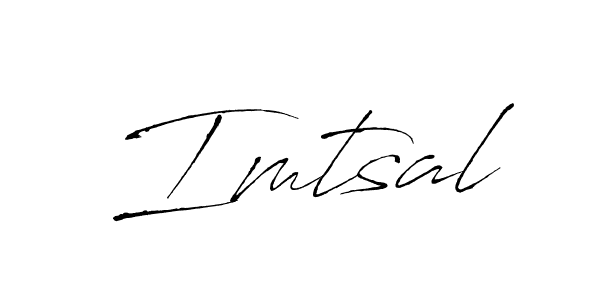 Design your own signature with our free online signature maker. With this signature software, you can create a handwritten (Antro_Vectra) signature for name Imtsal. Imtsal signature style 6 images and pictures png