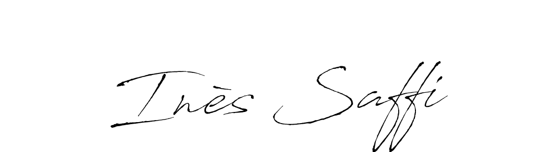 Inès Saffi stylish signature style. Best Handwritten Sign (Antro_Vectra) for my name. Handwritten Signature Collection Ideas for my name Inès Saffi. Inès Saffi signature style 6 images and pictures png
