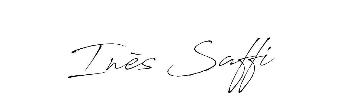 if you are searching for the best signature style for your name Inès Saffi. so please give up your signature search. here we have designed multiple signature styles  using Antro_Vectra. Inès Saffi signature style 6 images and pictures png