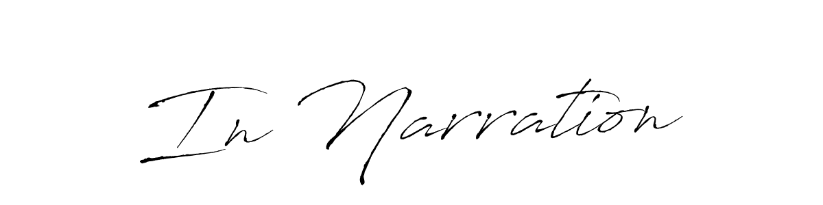 How to make In Narration name signature. Use Antro_Vectra style for creating short signs online. This is the latest handwritten sign. In Narration signature style 6 images and pictures png