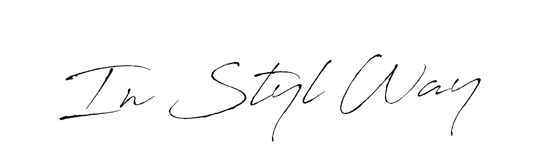Make a beautiful signature design for name In Styl Way. With this signature (Antro_Vectra) style, you can create a handwritten signature for free. In Styl Way signature style 6 images and pictures png