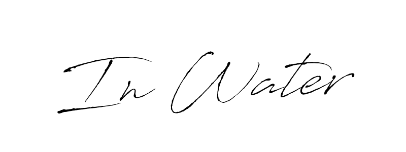 This is the best signature style for the In Water name. Also you like these signature font (Antro_Vectra). Mix name signature. In Water signature style 6 images and pictures png