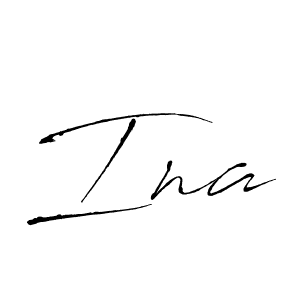 The best way (Antro_Vectra) to make a short signature is to pick only two or three words in your name. The name Ina include a total of six letters. For converting this name. Ina signature style 6 images and pictures png