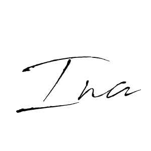 The best way (Antro_Vectra) to make a short signature is to pick only two or three words in your name. The name Ina include a total of six letters. For converting this name. Ina signature style 6 images and pictures png