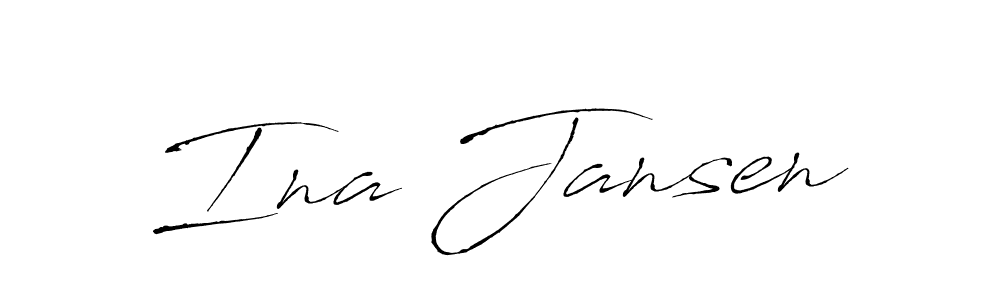 Ina Jansen stylish signature style. Best Handwritten Sign (Antro_Vectra) for my name. Handwritten Signature Collection Ideas for my name Ina Jansen. Ina Jansen signature style 6 images and pictures png