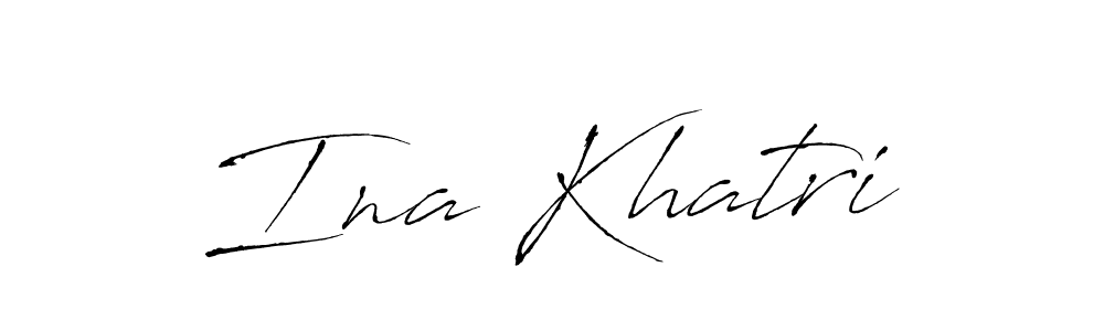 How to make Ina Khatri signature? Antro_Vectra is a professional autograph style. Create handwritten signature for Ina Khatri name. Ina Khatri signature style 6 images and pictures png