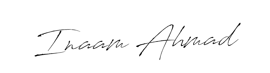 Create a beautiful signature design for name Inaam Ahmad. With this signature (Antro_Vectra) fonts, you can make a handwritten signature for free. Inaam Ahmad signature style 6 images and pictures png