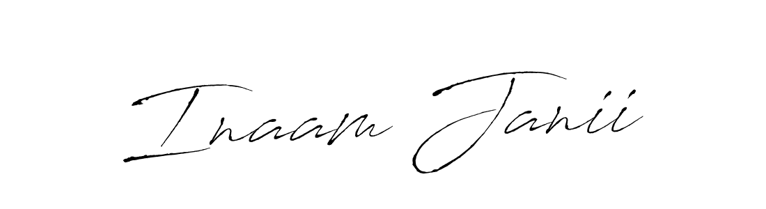 Make a beautiful signature design for name Inaam Janii. With this signature (Antro_Vectra) style, you can create a handwritten signature for free. Inaam Janii signature style 6 images and pictures png