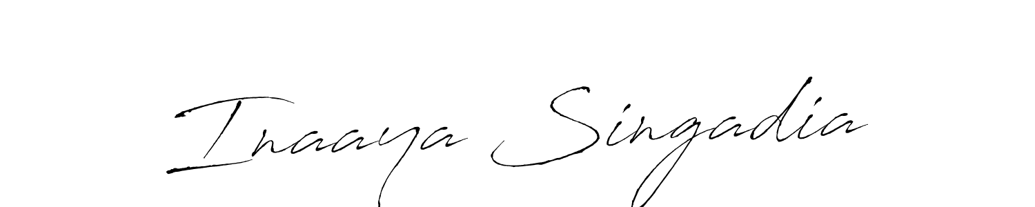 Use a signature maker to create a handwritten signature online. With this signature software, you can design (Antro_Vectra) your own signature for name Inaaya Singadia. Inaaya Singadia signature style 6 images and pictures png