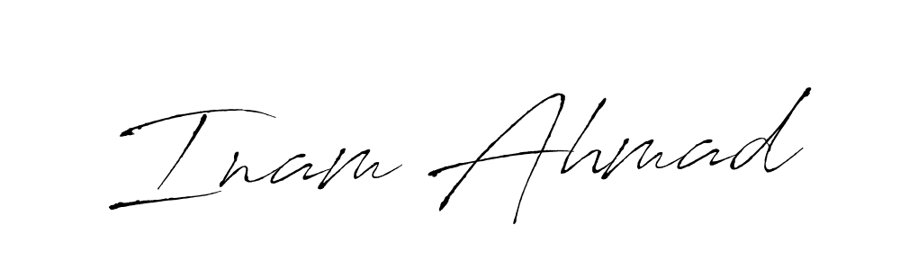 Create a beautiful signature design for name Inam Ahmad. With this signature (Antro_Vectra) fonts, you can make a handwritten signature for free. Inam Ahmad signature style 6 images and pictures png