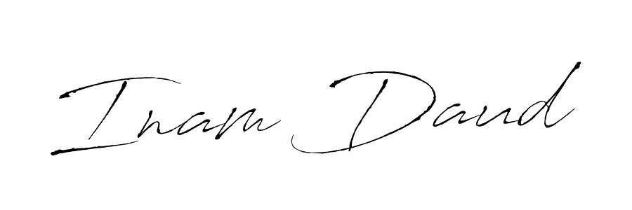 The best way (Antro_Vectra) to make a short signature is to pick only two or three words in your name. The name Inam Daud include a total of six letters. For converting this name. Inam Daud signature style 6 images and pictures png