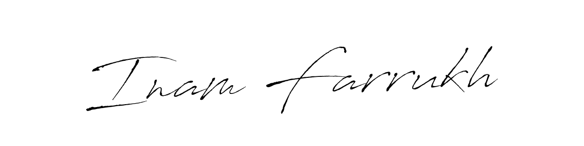 You should practise on your own different ways (Antro_Vectra) to write your name (Inam Farrukh) in signature. don't let someone else do it for you. Inam Farrukh signature style 6 images and pictures png