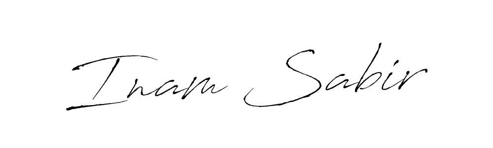 How to make Inam Sabir name signature. Use Antro_Vectra style for creating short signs online. This is the latest handwritten sign. Inam Sabir signature style 6 images and pictures png