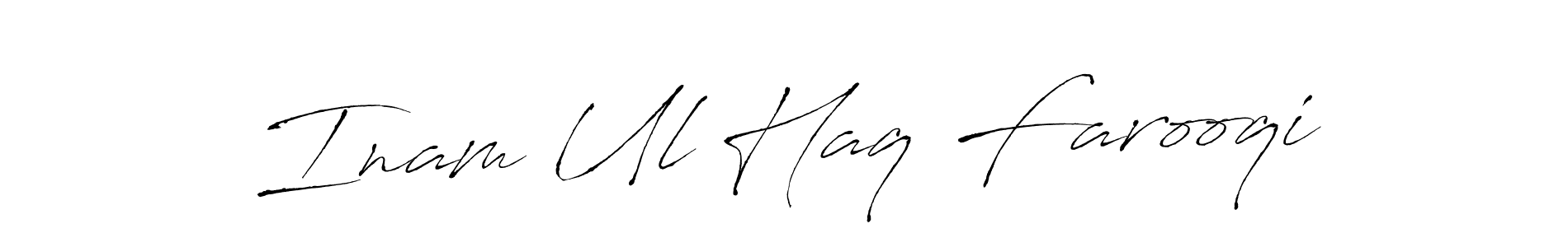 Design your own signature with our free online signature maker. With this signature software, you can create a handwritten (Antro_Vectra) signature for name Inam Ul Haq Farooqi. Inam Ul Haq Farooqi signature style 6 images and pictures png