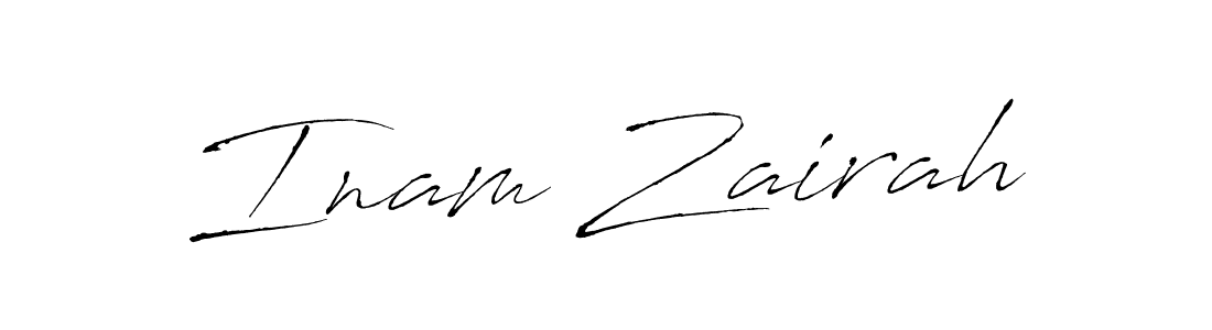 Design your own signature with our free online signature maker. With this signature software, you can create a handwritten (Antro_Vectra) signature for name Inam Zairah. Inam Zairah signature style 6 images and pictures png