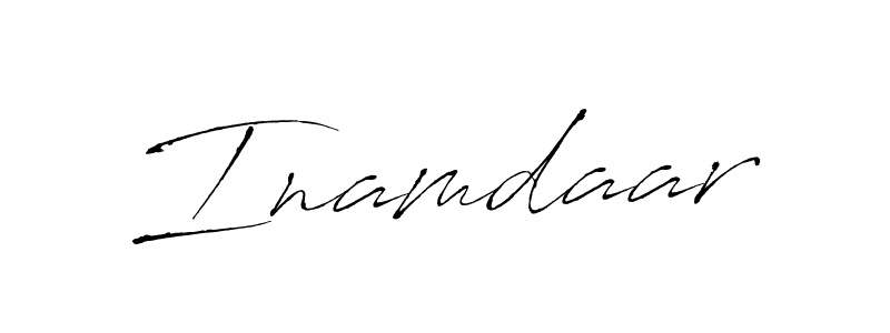 Make a beautiful signature design for name Inamdaar. With this signature (Antro_Vectra) style, you can create a handwritten signature for free. Inamdaar signature style 6 images and pictures png