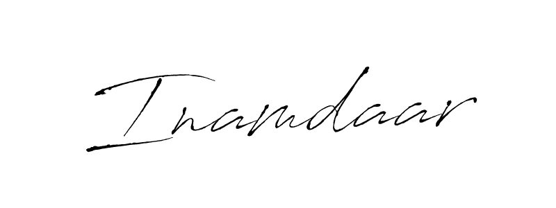 Make a beautiful signature design for name Inamdaar. With this signature (Antro_Vectra) style, you can create a handwritten signature for free. Inamdaar signature style 6 images and pictures png