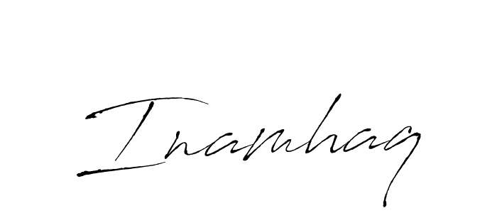 Design your own signature with our free online signature maker. With this signature software, you can create a handwritten (Antro_Vectra) signature for name Inamhaq. Inamhaq signature style 6 images and pictures png