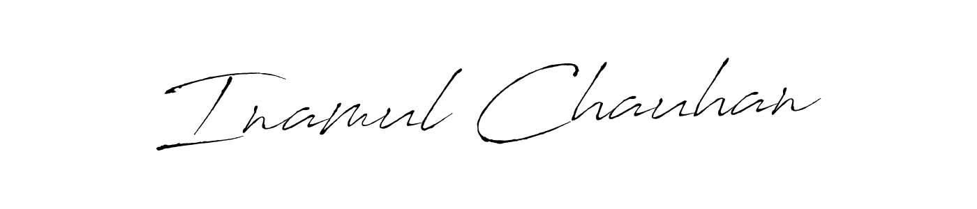 Inamul Chauhan stylish signature style. Best Handwritten Sign (Antro_Vectra) for my name. Handwritten Signature Collection Ideas for my name Inamul Chauhan. Inamul Chauhan signature style 6 images and pictures png