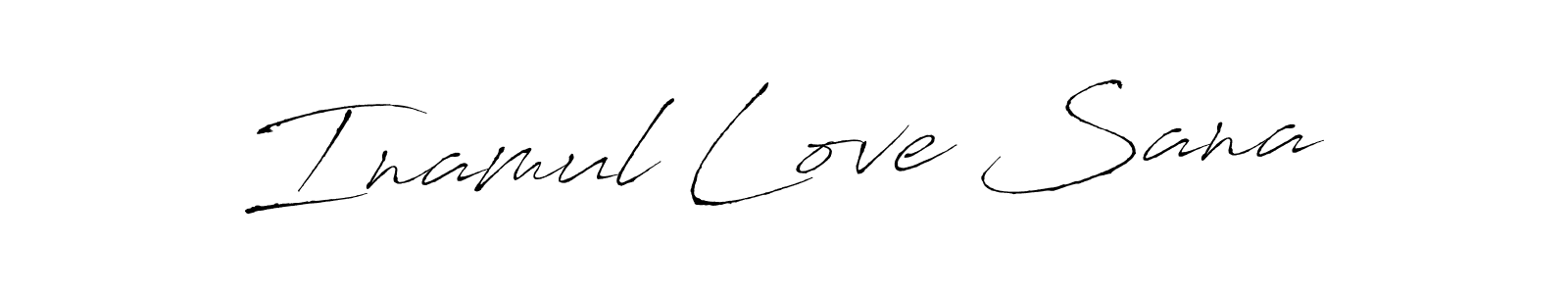 Inamul Love Sana stylish signature style. Best Handwritten Sign (Antro_Vectra) for my name. Handwritten Signature Collection Ideas for my name Inamul Love Sana. Inamul Love Sana signature style 6 images and pictures png
