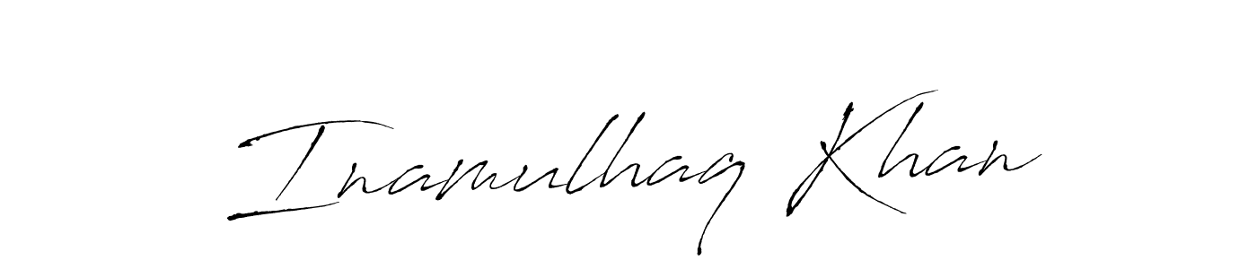 Make a beautiful signature design for name Inamulhaq Khan. With this signature (Antro_Vectra) style, you can create a handwritten signature for free. Inamulhaq Khan signature style 6 images and pictures png