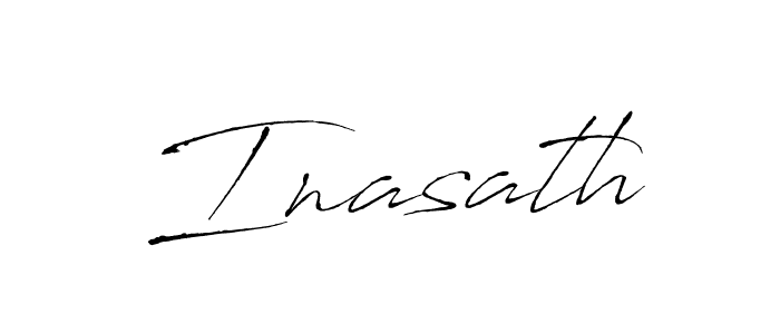 How to make Inasath name signature. Use Antro_Vectra style for creating short signs online. This is the latest handwritten sign. Inasath signature style 6 images and pictures png