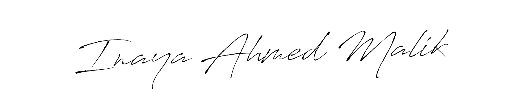 if you are searching for the best signature style for your name Inaya Ahmed Malik. so please give up your signature search. here we have designed multiple signature styles  using Antro_Vectra. Inaya Ahmed Malik signature style 6 images and pictures png