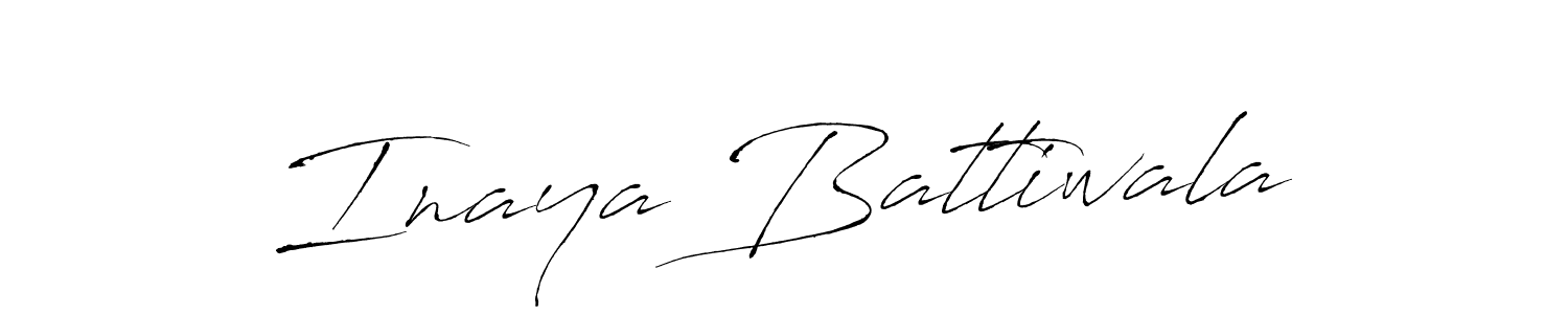 How to make Inaya Battiwala name signature. Use Antro_Vectra style for creating short signs online. This is the latest handwritten sign. Inaya Battiwala signature style 6 images and pictures png