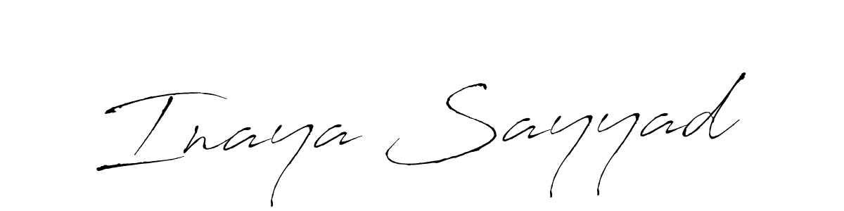 Create a beautiful signature design for name Inaya Sayyad. With this signature (Antro_Vectra) fonts, you can make a handwritten signature for free. Inaya Sayyad signature style 6 images and pictures png