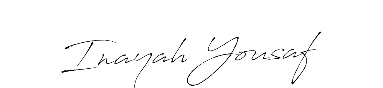 Design your own signature with our free online signature maker. With this signature software, you can create a handwritten (Antro_Vectra) signature for name Inayah Yousaf. Inayah Yousaf signature style 6 images and pictures png