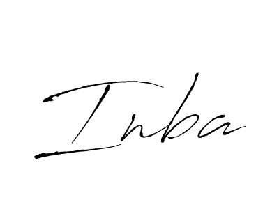 Design your own signature with our free online signature maker. With this signature software, you can create a handwritten (Antro_Vectra) signature for name Inba. Inba signature style 6 images and pictures png