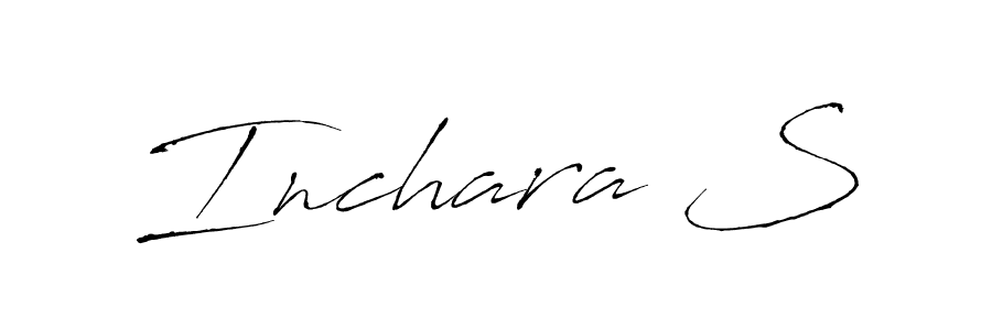 The best way (Antro_Vectra) to make a short signature is to pick only two or three words in your name. The name Inchara S include a total of six letters. For converting this name. Inchara S signature style 6 images and pictures png